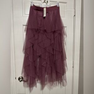 Mauve tulle skirt